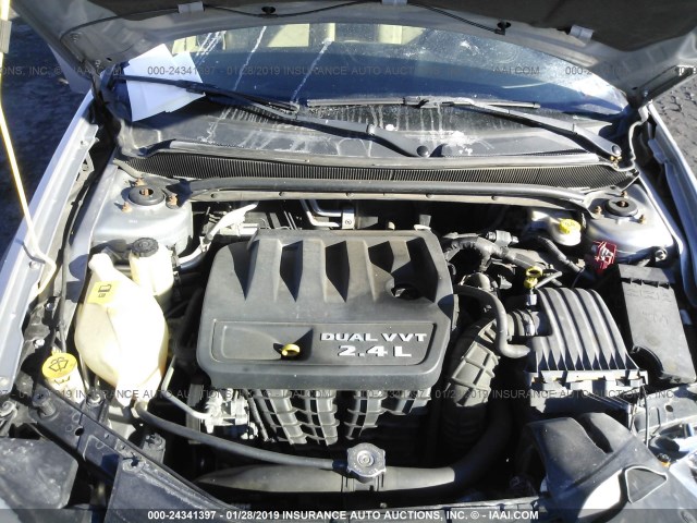 1C3CDZCB6DN637085 - 2013 DODGE AVENGER SXT SILVER photo 10