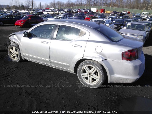 1C3CDZCB6DN637085 - 2013 DODGE AVENGER SXT SILVER photo 3