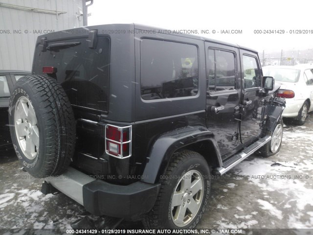 1J4BA5H10BL638776 - 2011 JEEP WRANGLER UNLIMITE SAHARA BLACK photo 4