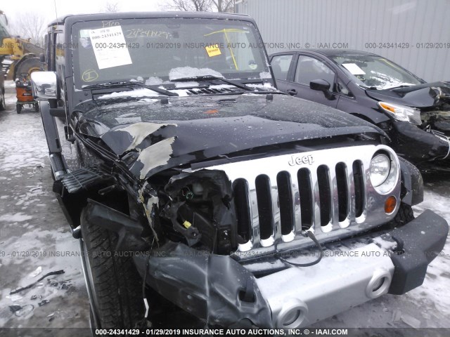 1J4BA5H10BL638776 - 2011 JEEP WRANGLER UNLIMITE SAHARA BLACK photo 6