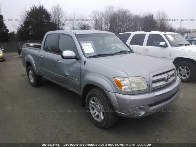 5TBDT44105S489659 - 2005 TOYOTA TUNDRA DOUBLE CAB SR5 GRAY photo 1