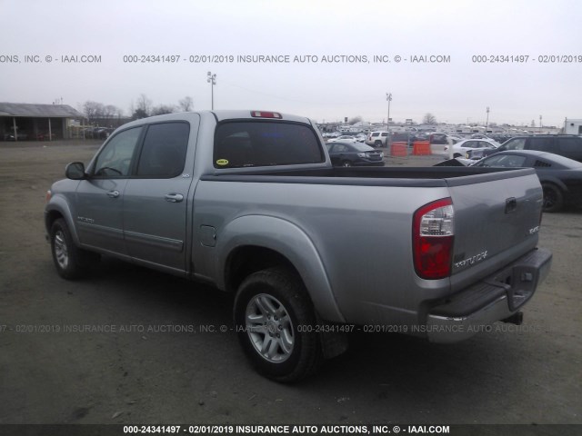 5TBDT44105S489659 - 2005 TOYOTA TUNDRA DOUBLE CAB SR5 GRAY photo 3