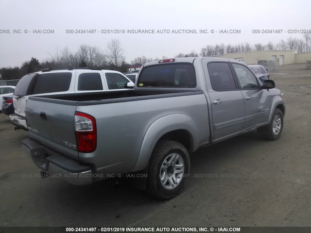 5TBDT44105S489659 - 2005 TOYOTA TUNDRA DOUBLE CAB SR5 GRAY photo 4