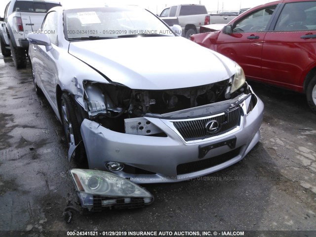 JTHFF2C22A2512476 - 2010 LEXUS IS 250 SILVER photo 6