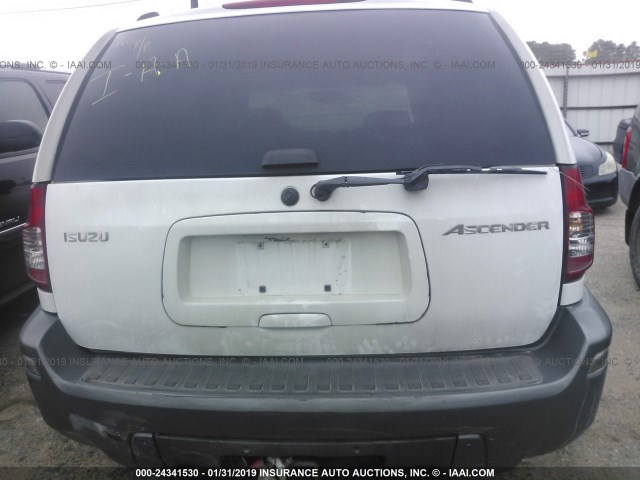 4NUDS13S052701765 - 2005 ISUZU ASCENDER S/LS/LIMITED WHITE photo 6