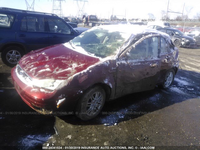 3FAFP37N95R107389 - 2005 FORD FOCUS ZX5 MAROON photo 2