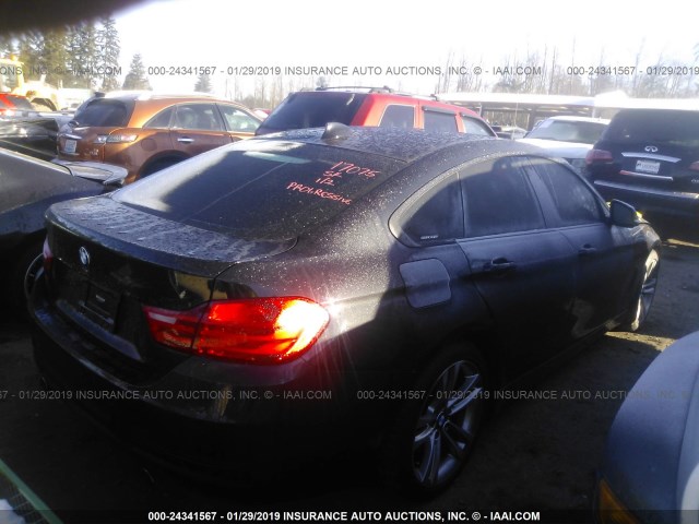 WBA4B1C56FD418120 - 2015 BMW 435 I/GRAN COUPE BLACK photo 4