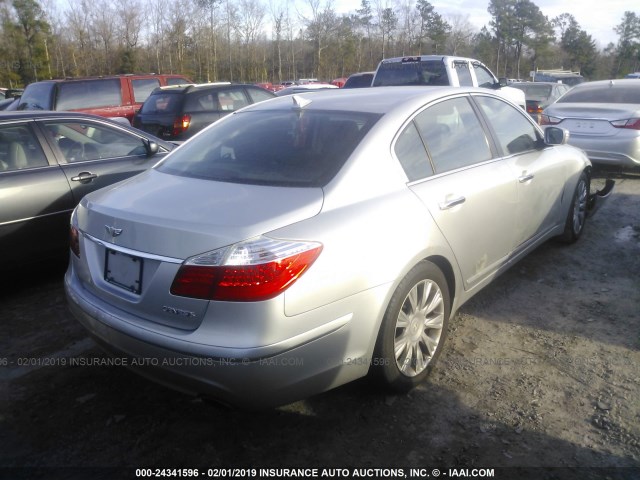 KMHGC46E29U039822 - 2009 HYUNDAI GENESIS 3.8L SILVER photo 4