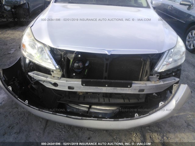 KMHGC46E29U039822 - 2009 HYUNDAI GENESIS 3.8L SILVER photo 6