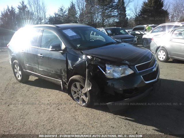 1GNKRJED1CJ245704 - 2012 CHEVROLET TRAVERSE LT BLACK photo 1