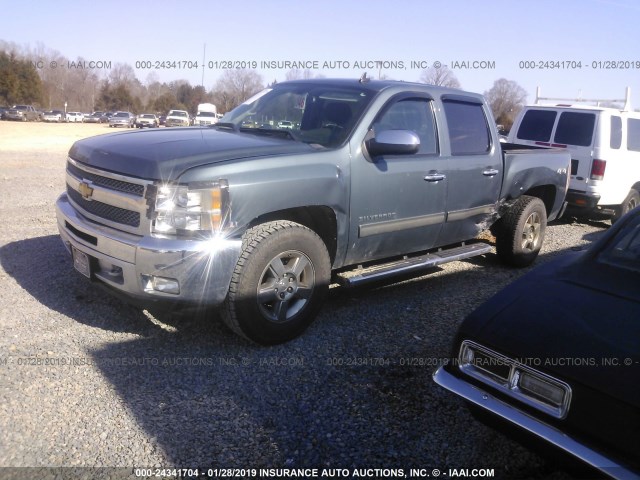 3GCPKSE70CG135716 - 2012 CHEVROLET SILVERADO K1500 LT BLUE photo 2