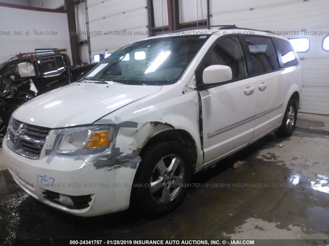 2D8HN54179R519281 - 2009 DODGE GRAND CARAVAN SXT WHITE photo 2