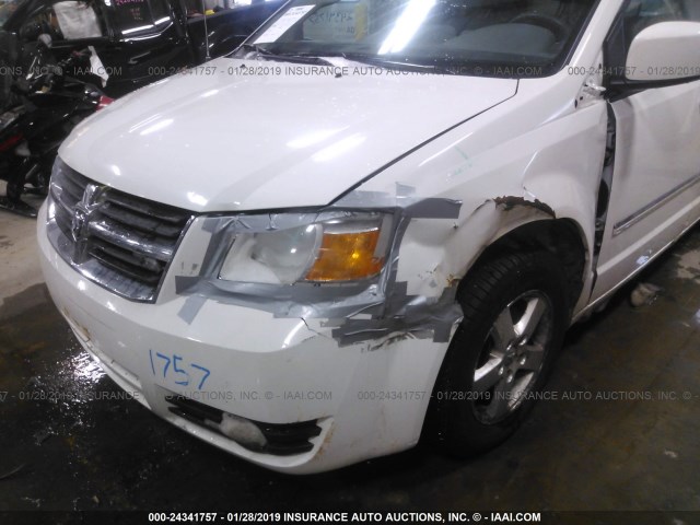 2D8HN54179R519281 - 2009 DODGE GRAND CARAVAN SXT WHITE photo 6