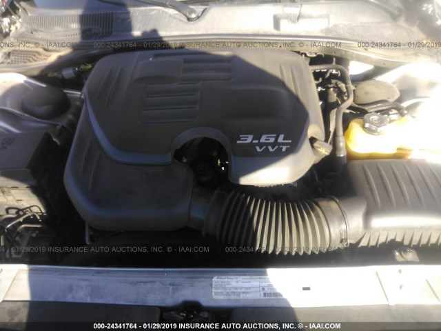 2C3CDYAG5EH262146 - 2014 DODGE CHALLENGER SXT SILVER photo 10