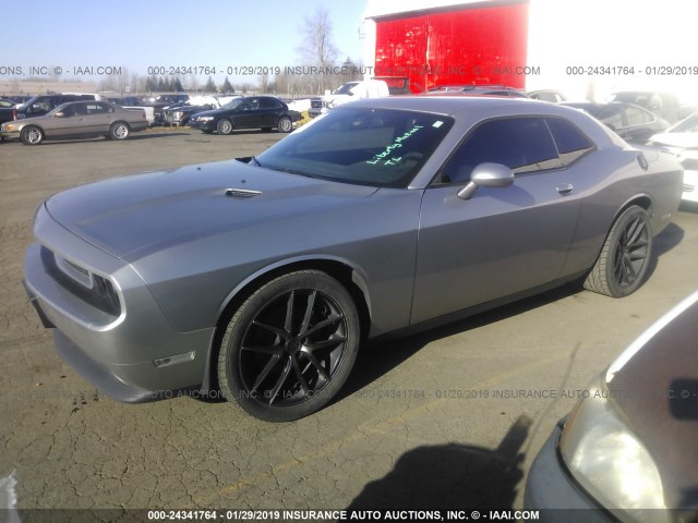 2C3CDYAG5EH262146 - 2014 DODGE CHALLENGER SXT SILVER photo 2