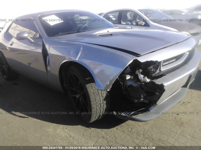 2C3CDYAG5EH262146 - 2014 DODGE CHALLENGER SXT SILVER photo 6