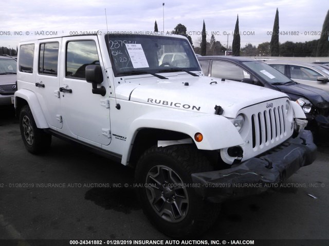 1C4BJWFG5FL551240 - 2015 JEEP WRANGLER UNLIMITE RUBICON WHITE photo 1