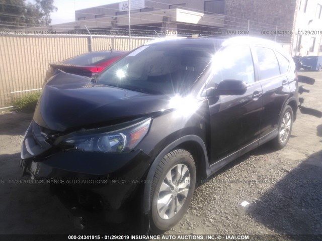 5J6RM3H75EL027757 - 2014 HONDA CR-V EXL Dark Brown photo 2