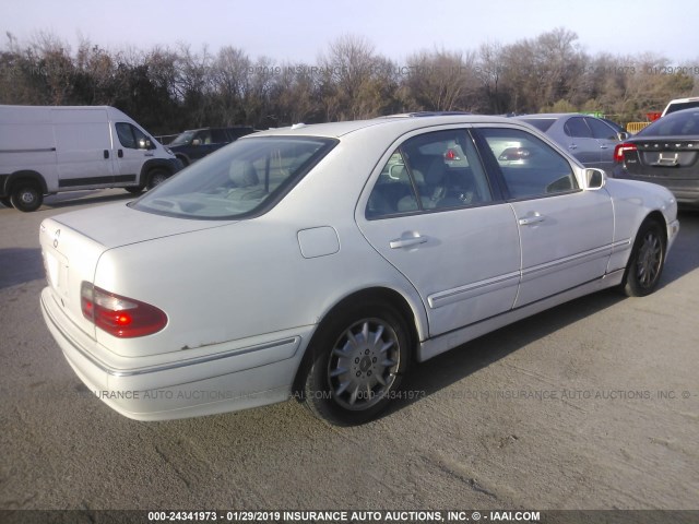 WDBJF65J91B307484 - 2001 MERCEDES-BENZ E 320 WHITE photo 4