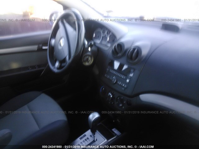 KL1TD66E99B317971 - 2009 CHEVROLET AVEO LS/LT BLUE photo 5