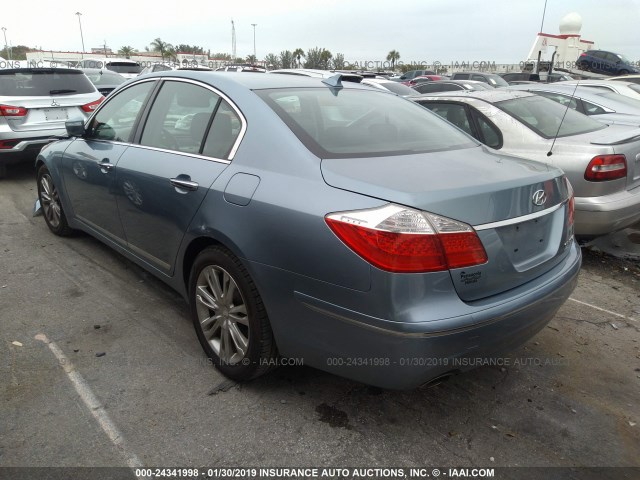 KMHGC4DF0AU094348 - 2010 HYUNDAI GENESIS 4.6L Light Blue photo 3