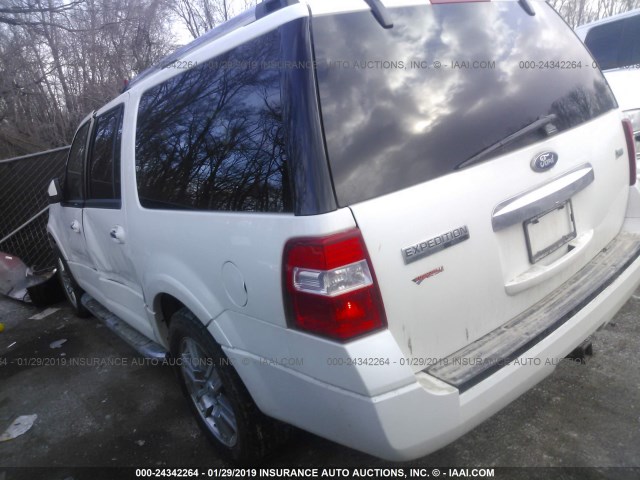 1FMJK2A5XAEB60259 - 2010 FORD EXPEDITION EL LIMITED WHITE photo 3