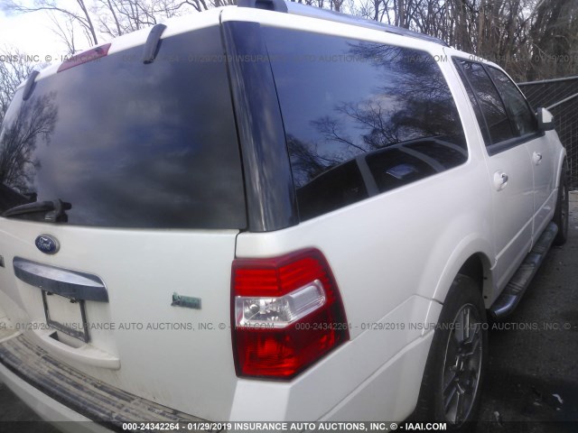 1FMJK2A5XAEB60259 - 2010 FORD EXPEDITION EL LIMITED WHITE photo 4