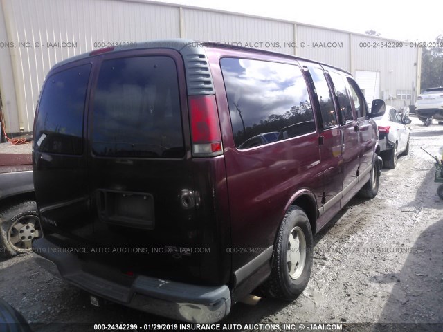 1GKFG15R4X1071097 - 1999 GMC SAVANA MAROON photo 4