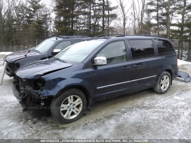 2D8HN54X48R130567 - 2008 DODGE GRAND CARAVAN SXT BLUE photo 2