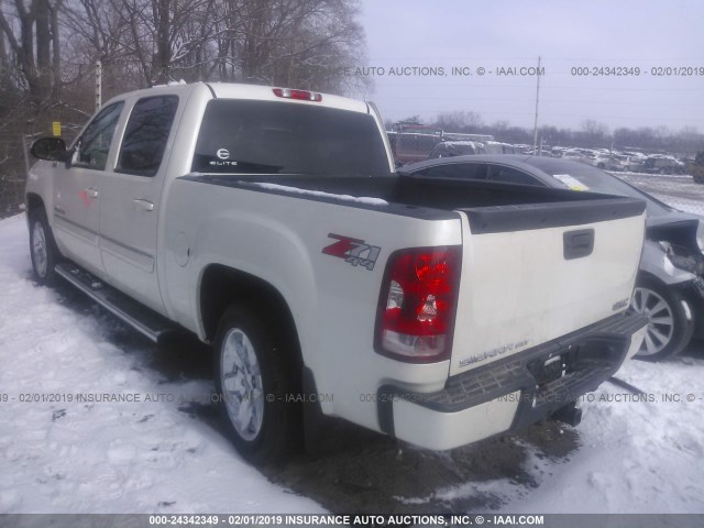 3GTP2WE70CG204542 - 2012 GMC SIERRA K1500 SLT WHITE photo 3