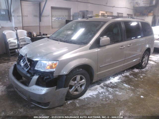 1D8HN54P68B141536 - 2008 DODGE GRAND CARAVAN SXT GOLD photo 2