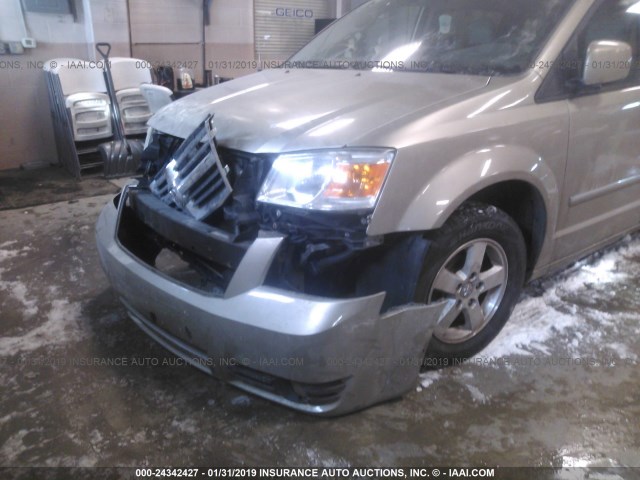 1D8HN54P68B141536 - 2008 DODGE GRAND CARAVAN SXT GOLD photo 6