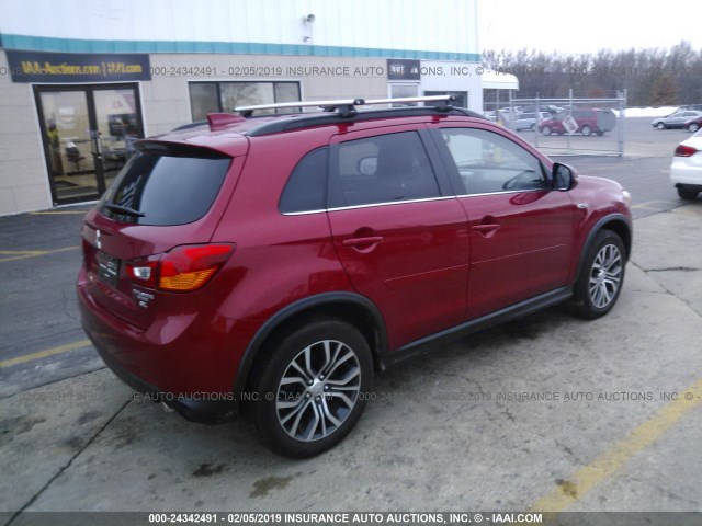 JA4AP4AW7HZ028308 - 2017 MITSUBISHI OUTLANDER SPORT SEL RED photo 4