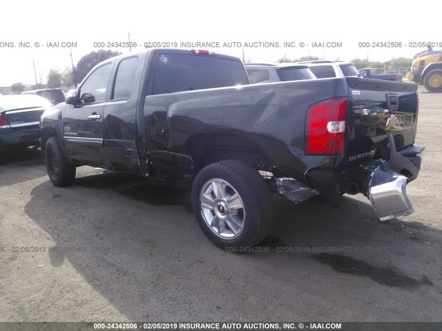 1GCRCSE01DZ406891 - 2013 CHEVROLET SILVERADO C1500 LT BLACK photo 3