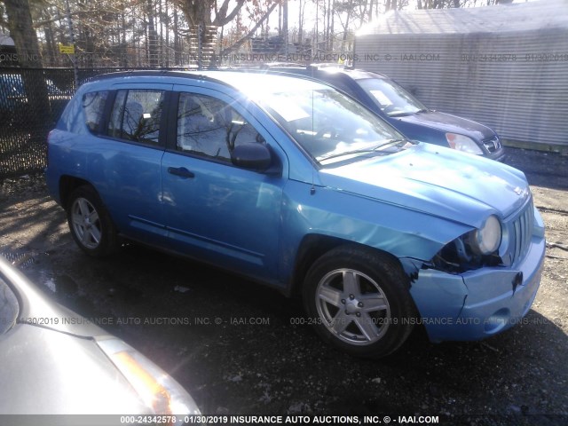 1J4FT47B99D134196 - 2009 JEEP COMPASS SPORT BLUE photo 1