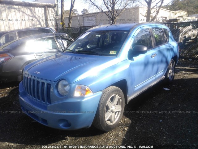 1J4FT47B99D134196 - 2009 JEEP COMPASS SPORT BLUE photo 2