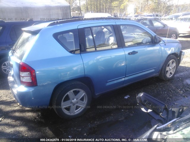 1J4FT47B99D134196 - 2009 JEEP COMPASS SPORT BLUE photo 4