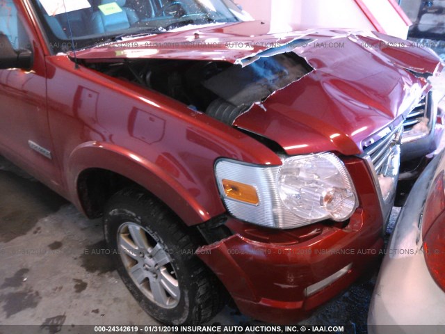 1FMEU73E68UA62545 - 2008 FORD EXPLORER XLT RED photo 6