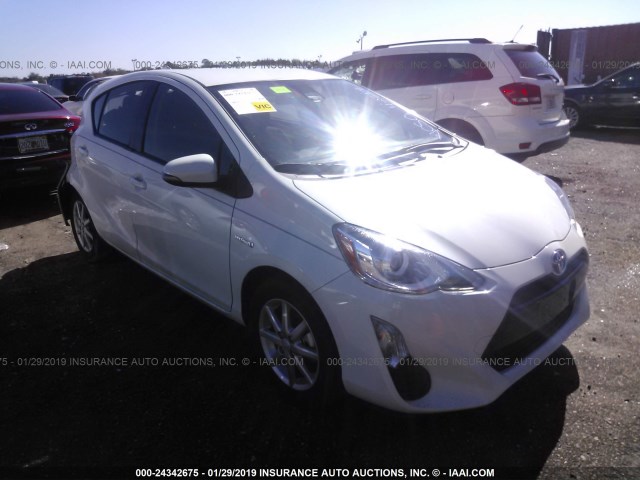 JTDKDTB36G1589663 - 2016 TOYOTA PRIUS C WHITE photo 1