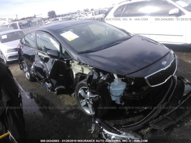 3KPFL4A72JE210936 - 2018 KIA FORTE LX/S BLACK photo 1