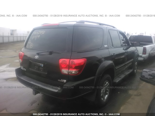 5TDZT34A27S295922 - 2007 TOYOTA SEQUOIA SR5 BLACK photo 4