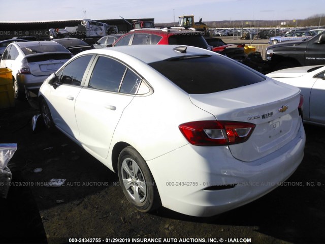 1G1BC5SM7H7201435 - 2017 CHEVROLET CRUZE LS WHITE photo 3