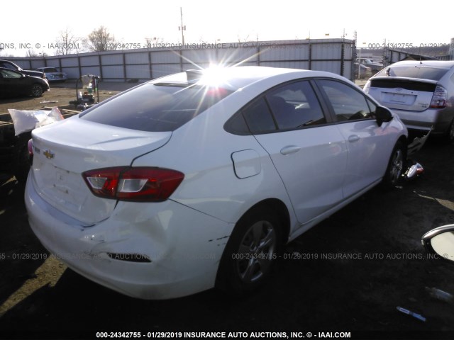 1G1BC5SM7H7201435 - 2017 CHEVROLET CRUZE LS WHITE photo 4