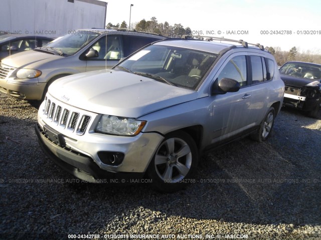 1C4NJCBA9CD573759 - 2012 JEEP COMPASS SPORT SILVER photo 2