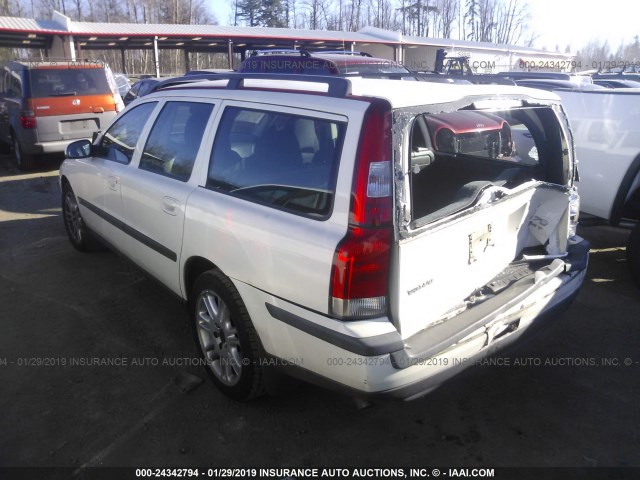 YV1SW58D912037575 - 2001 VOLVO V70 2.4T WHITE photo 3