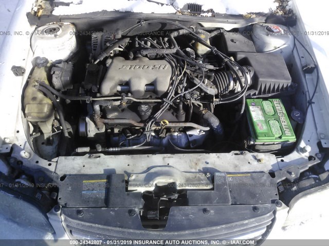 1G1NE52J53M686598 - 2003 CHEVROLET MALIBU LS WHITE photo 10