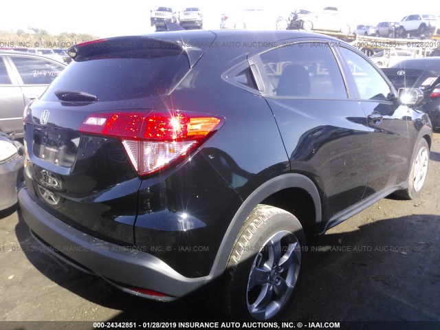 3CZRU5H51HM723755 - 2017 HONDA HR-V EX BLACK photo 4