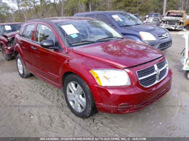 1B3HB48B17D517287 - 2007 DODGE CALIBER SXT RED photo 1