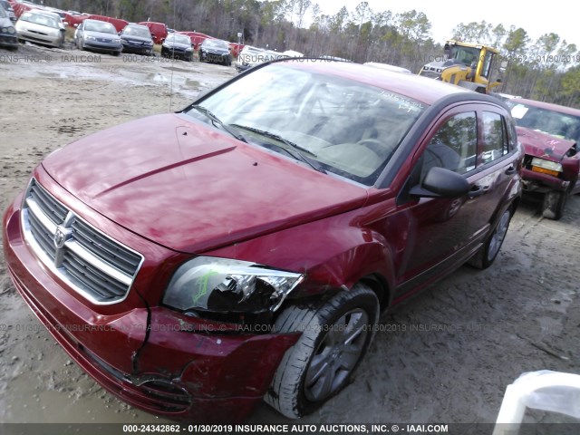 1B3HB48B17D517287 - 2007 DODGE CALIBER SXT RED photo 2