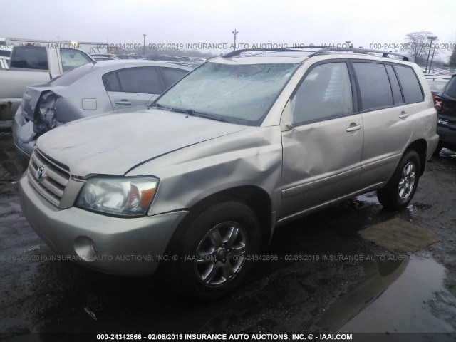 JTEHP21A170215474 - 2007 TOYOTA HIGHLANDER SPORT BEIGE photo 2